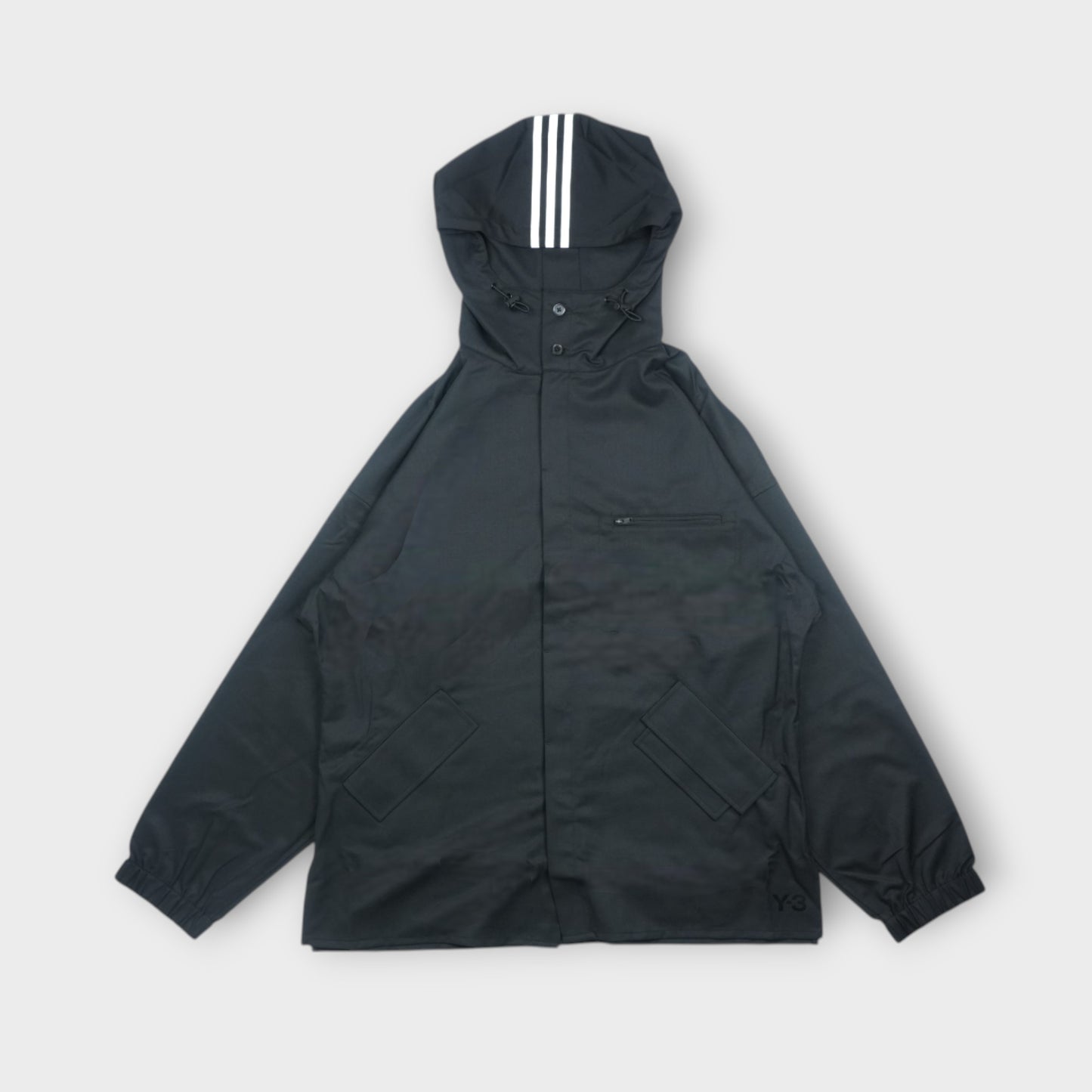 Y-3 REFINWOOL HOOD TOP 3STRP