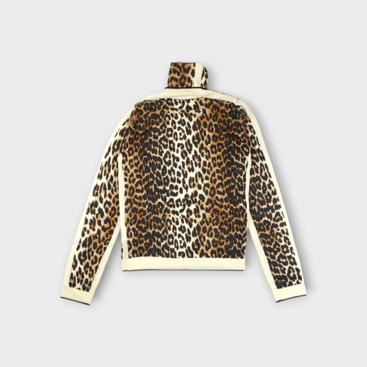 GANNI Printed Merino Turtleneck