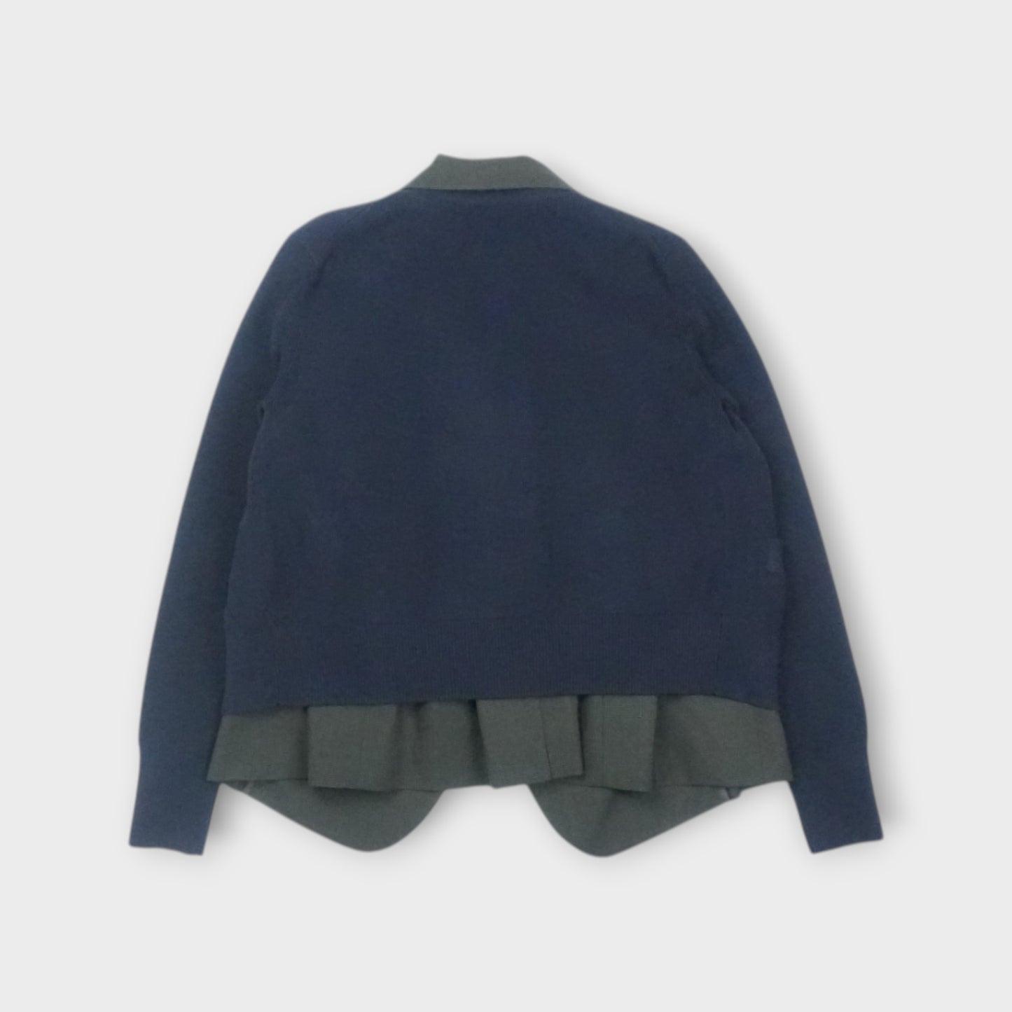sacai Glen Check x Knit Cardigan