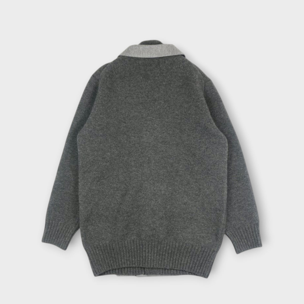 sacai WOMEN Wool Flannel x Wool Knit Cardigan