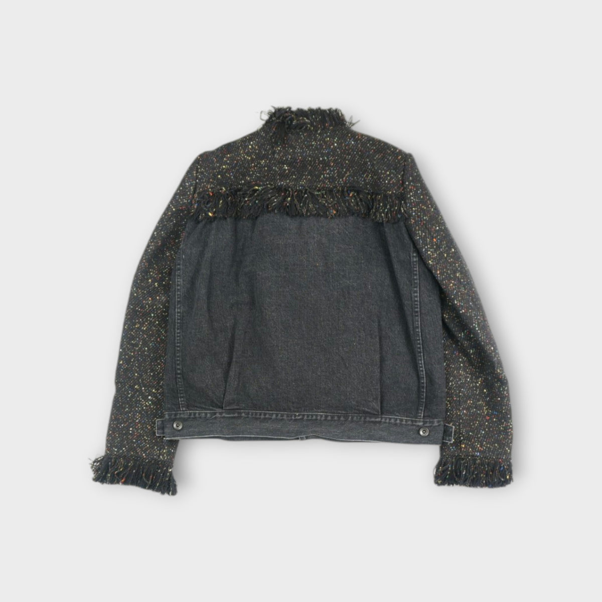 sacai WOMEN Nep Tweed x Denim Jacket