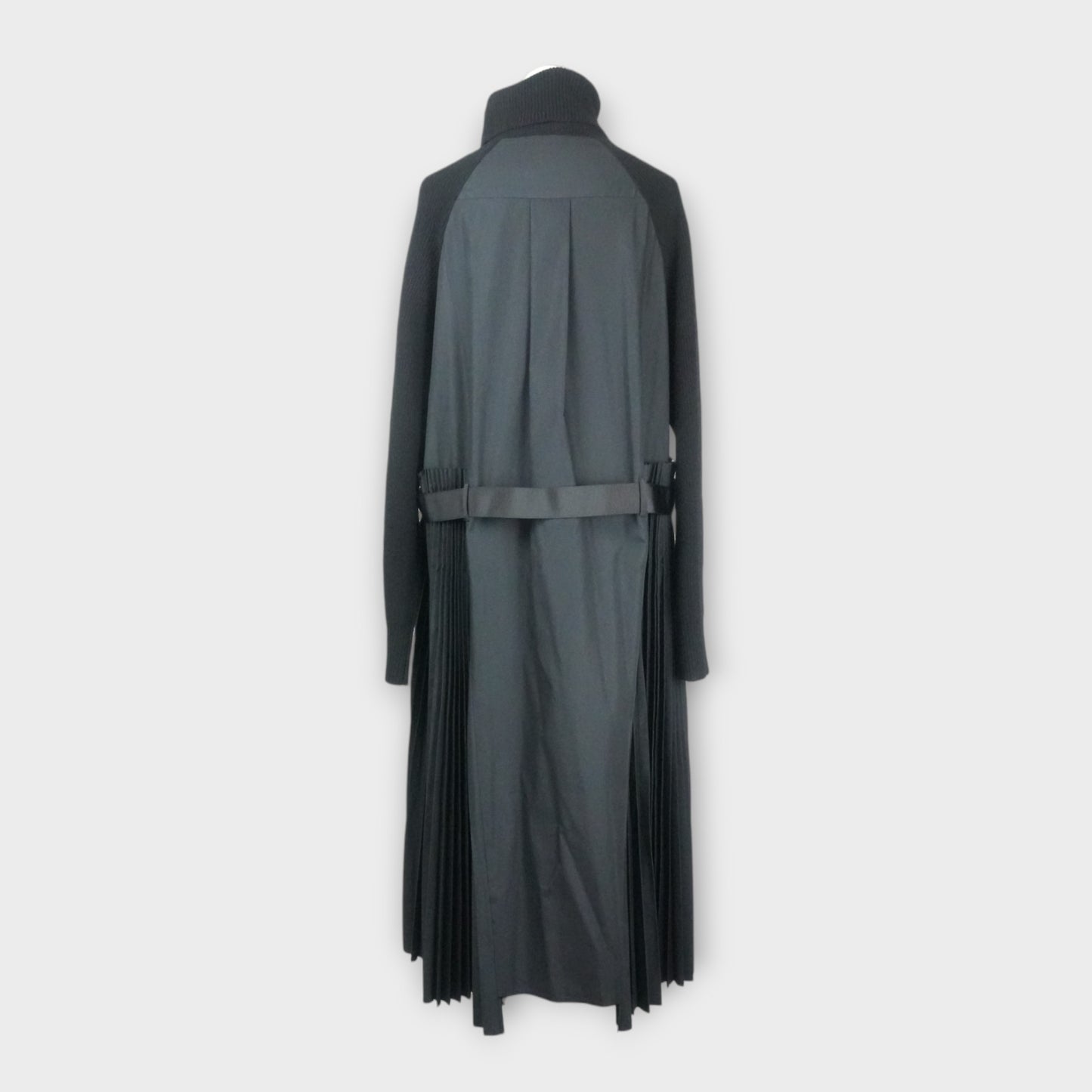 sacai Wool Knit x Cotton Poplin Dress