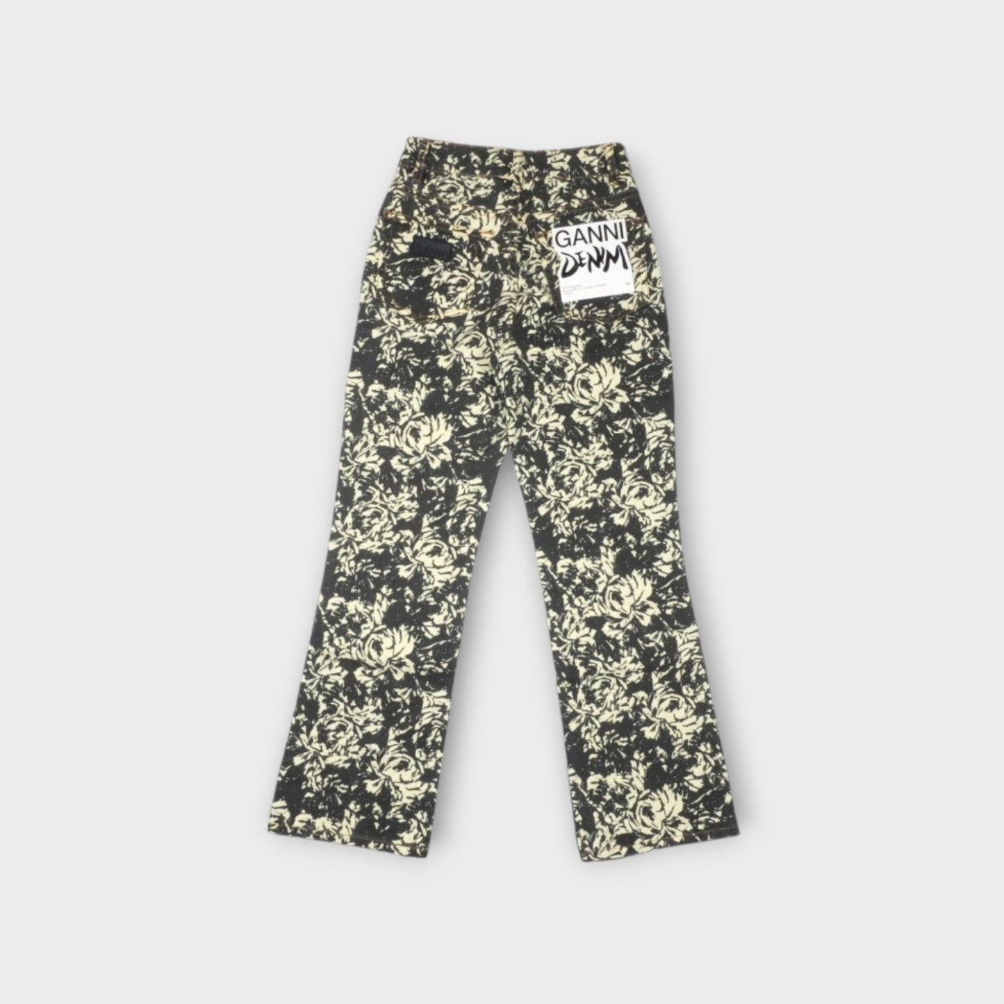 GANNI Print Denim Betzy Cropped