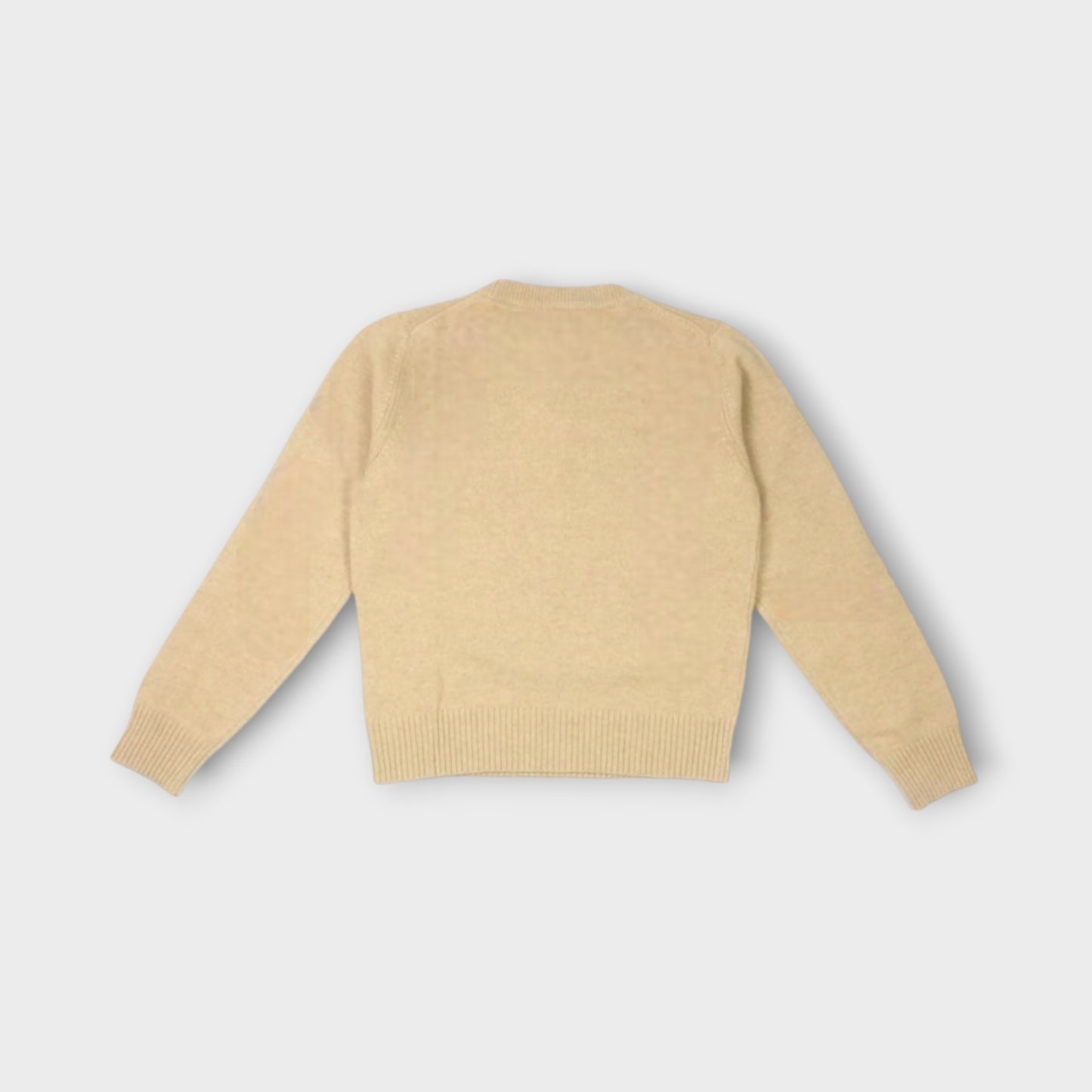 GANNI Graphic Wool Mix Cherry Crewneck