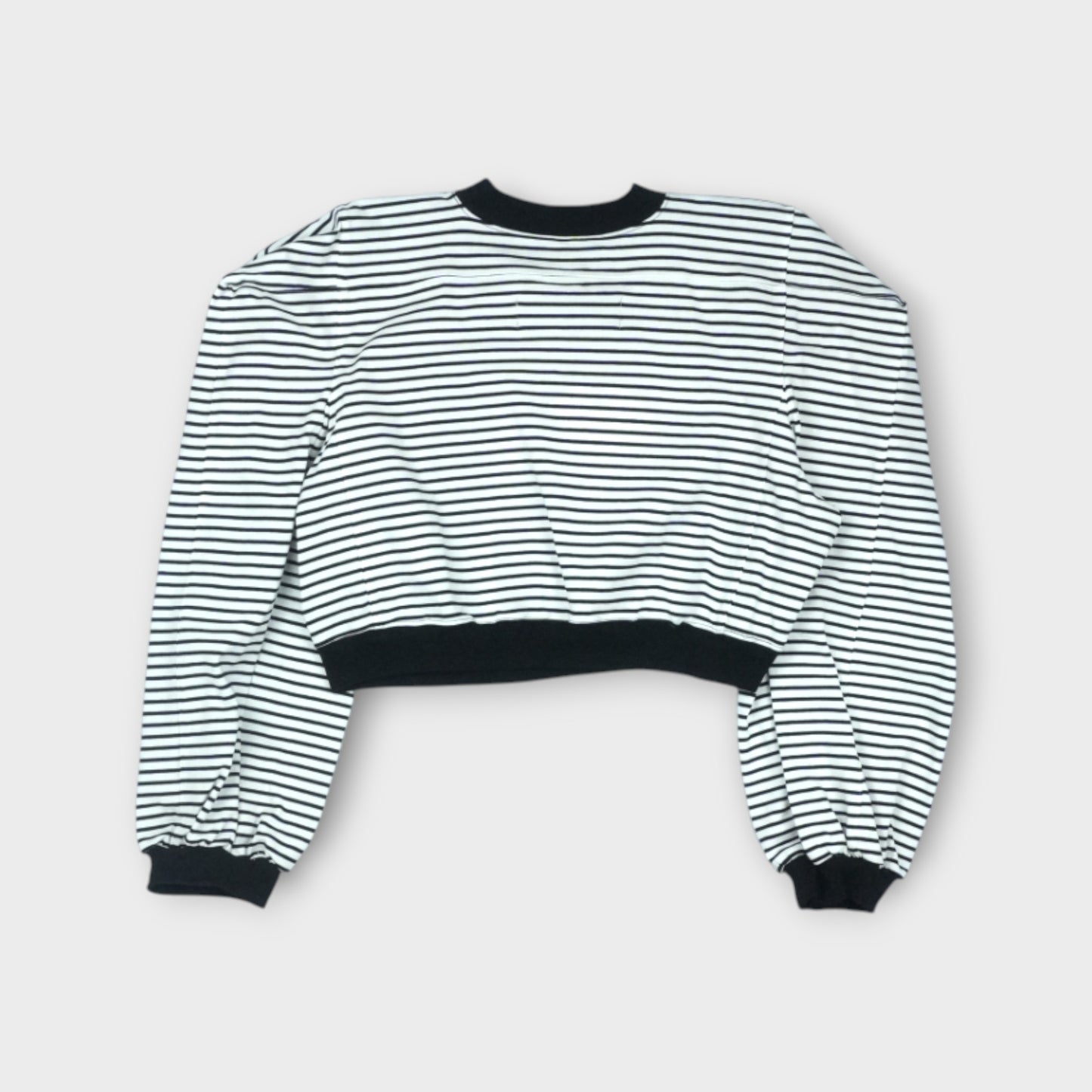 ANREALAGE BOX LONG SLEEVE BORDER T-SHIRT