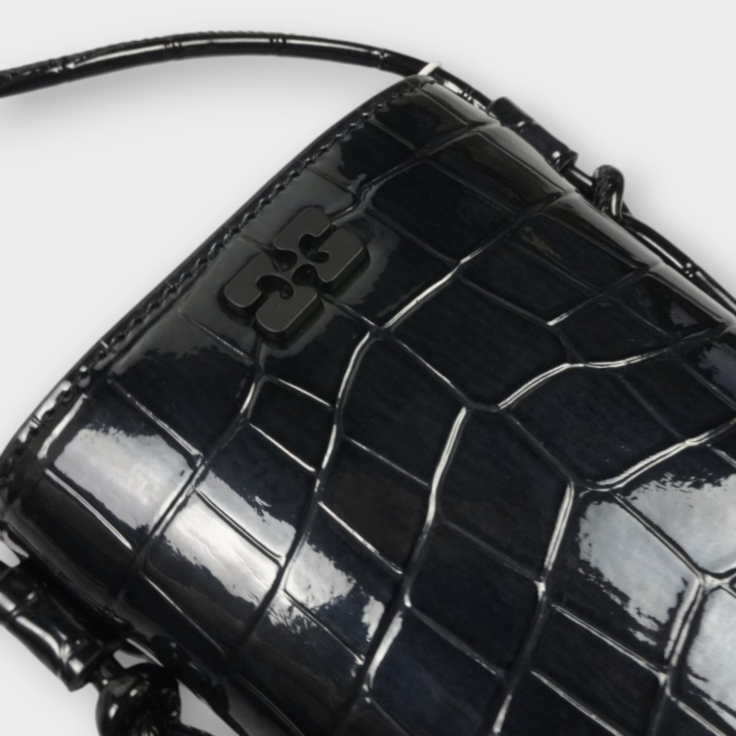 GANNI Ganni Bou Crossbody Patent Croco
