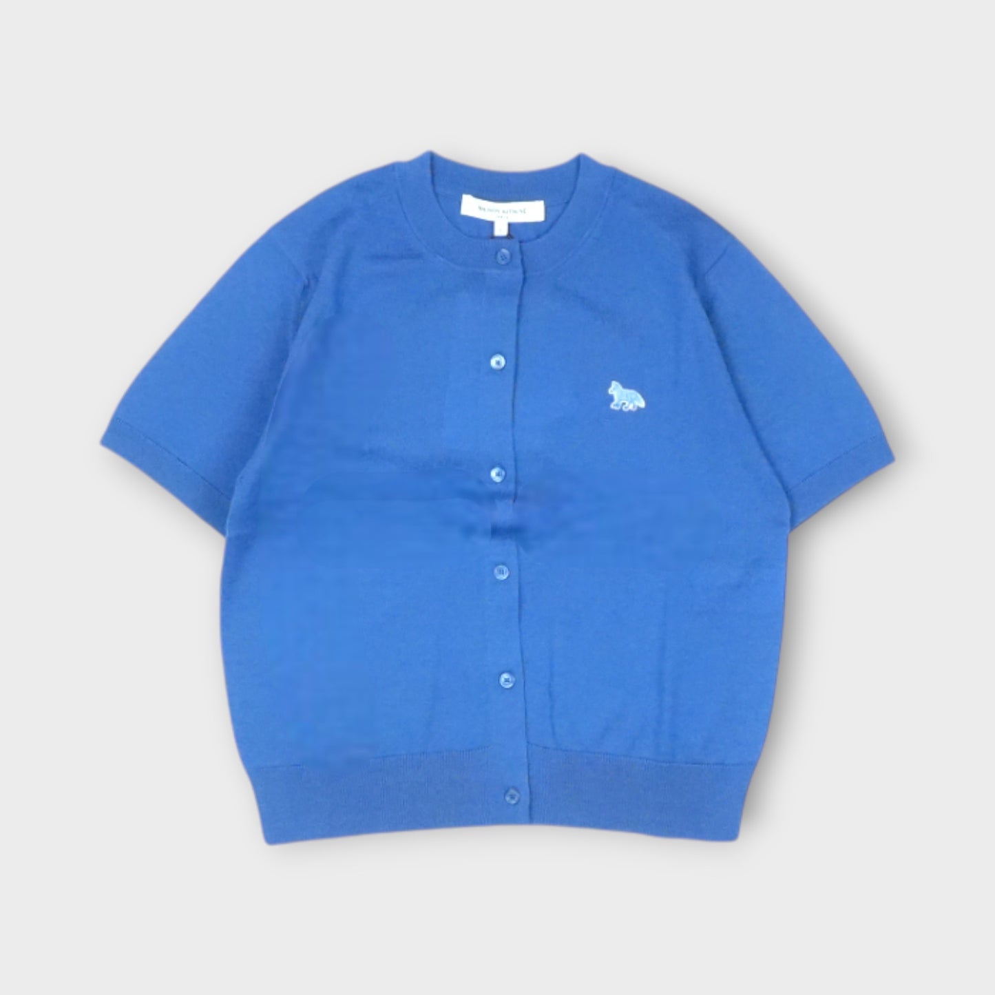 MAISON KITSUNÉ BABY FOX FINE MERINO SHORT SLEEVE CARDIGAN