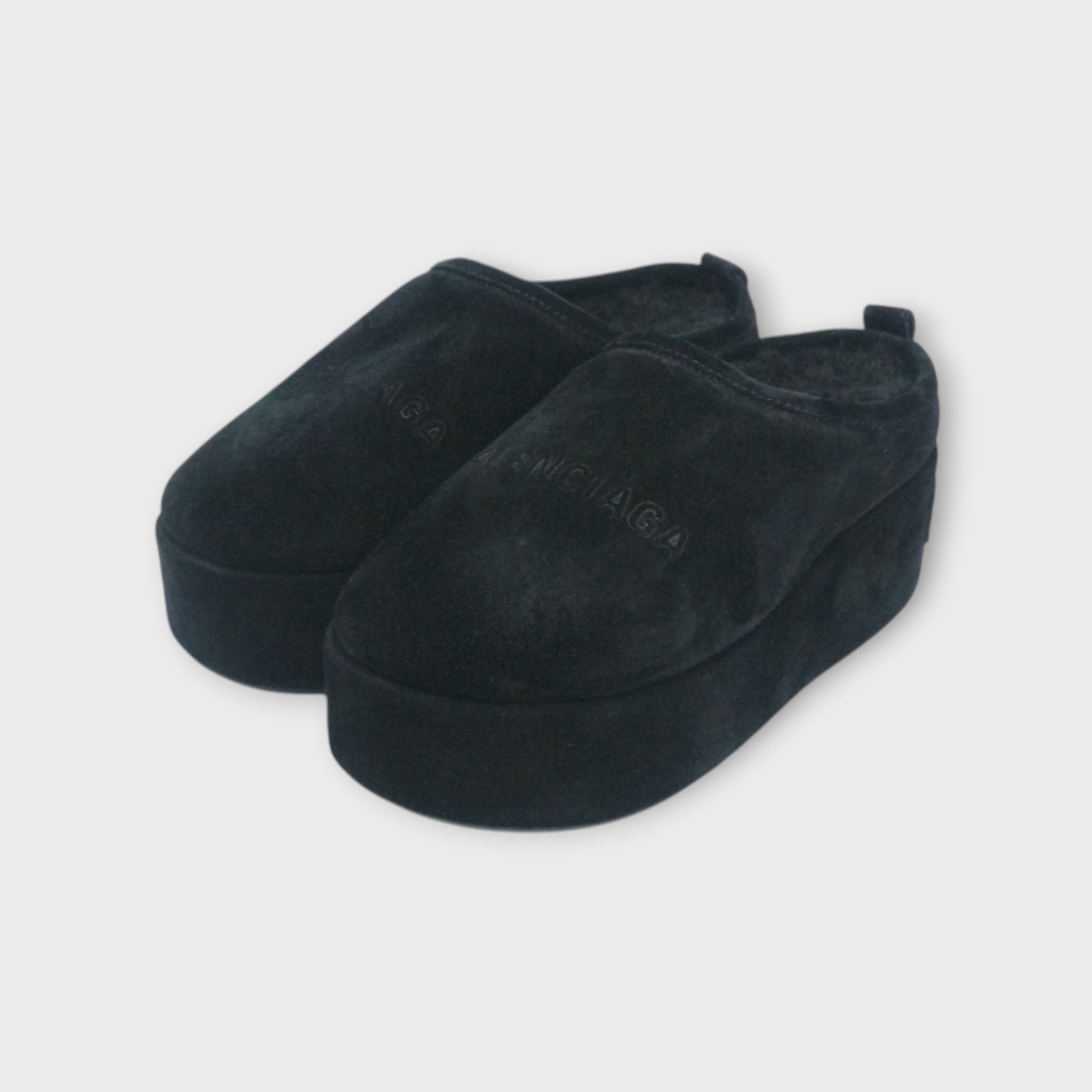 BALENCIAGA ALASKA PLATFORM SUEDE/SHEAR