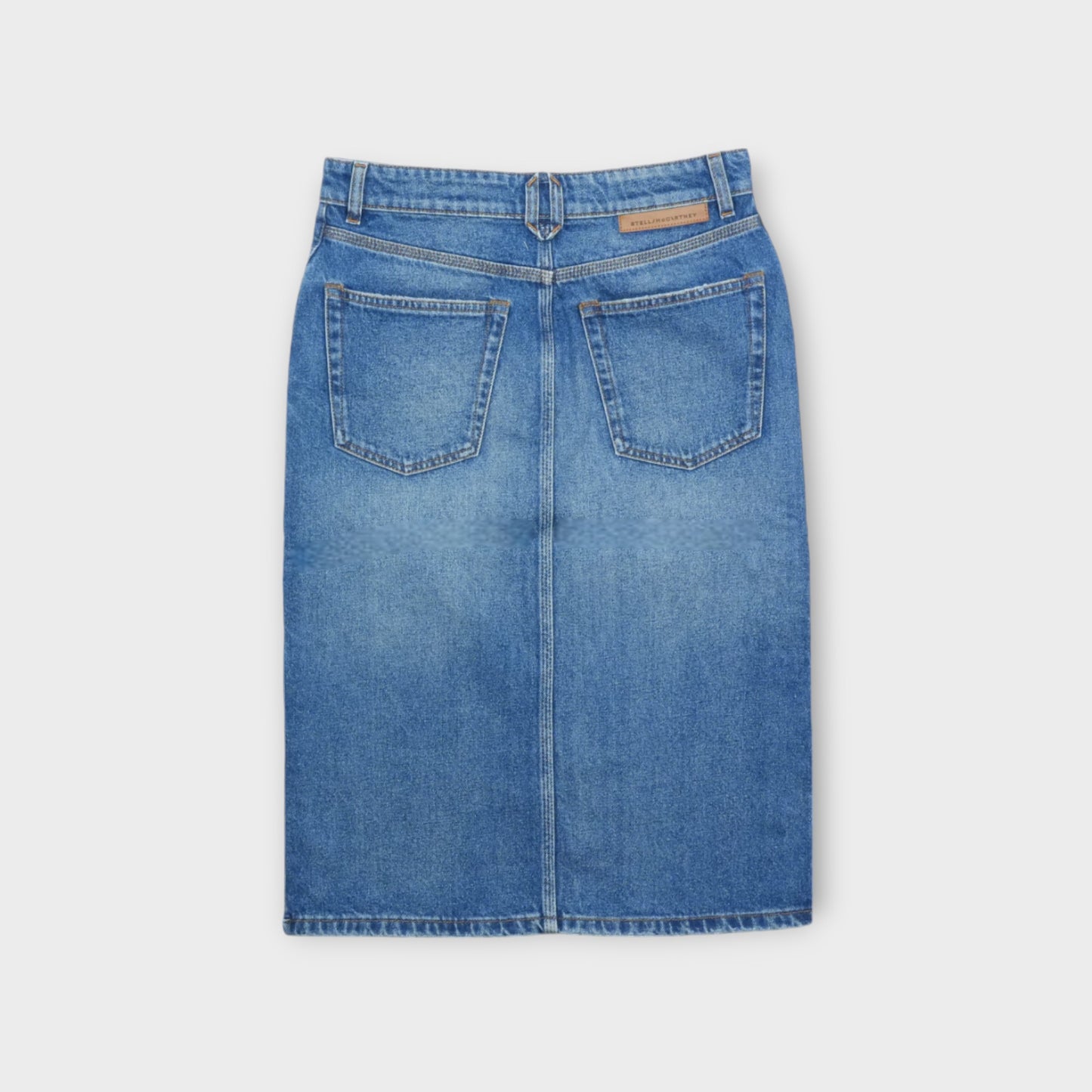 STELLA McCARTNEY Snap Blue Denim Skirt