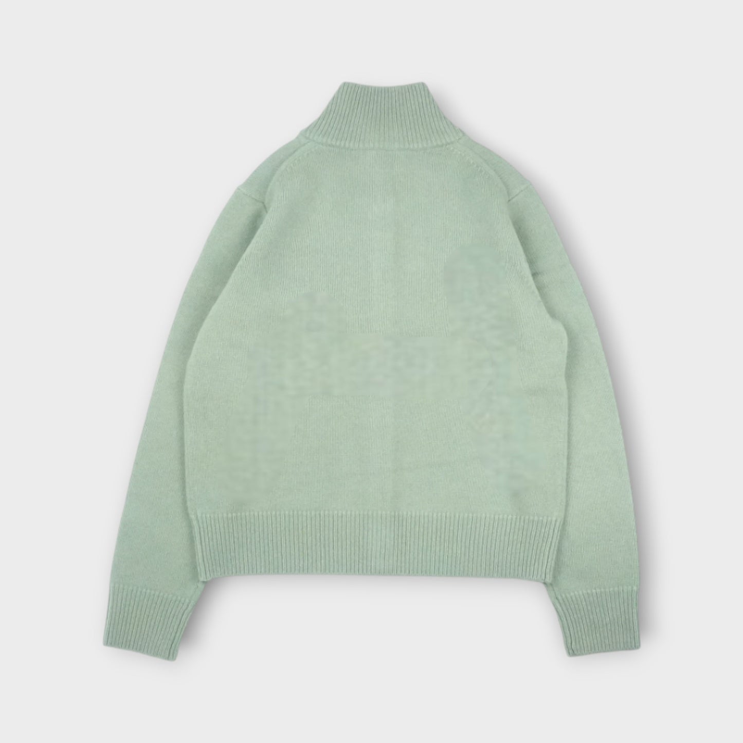 MAISON KITSUNÉ FOX HEAD INTARSIA HIGH NECK CARDIGAN