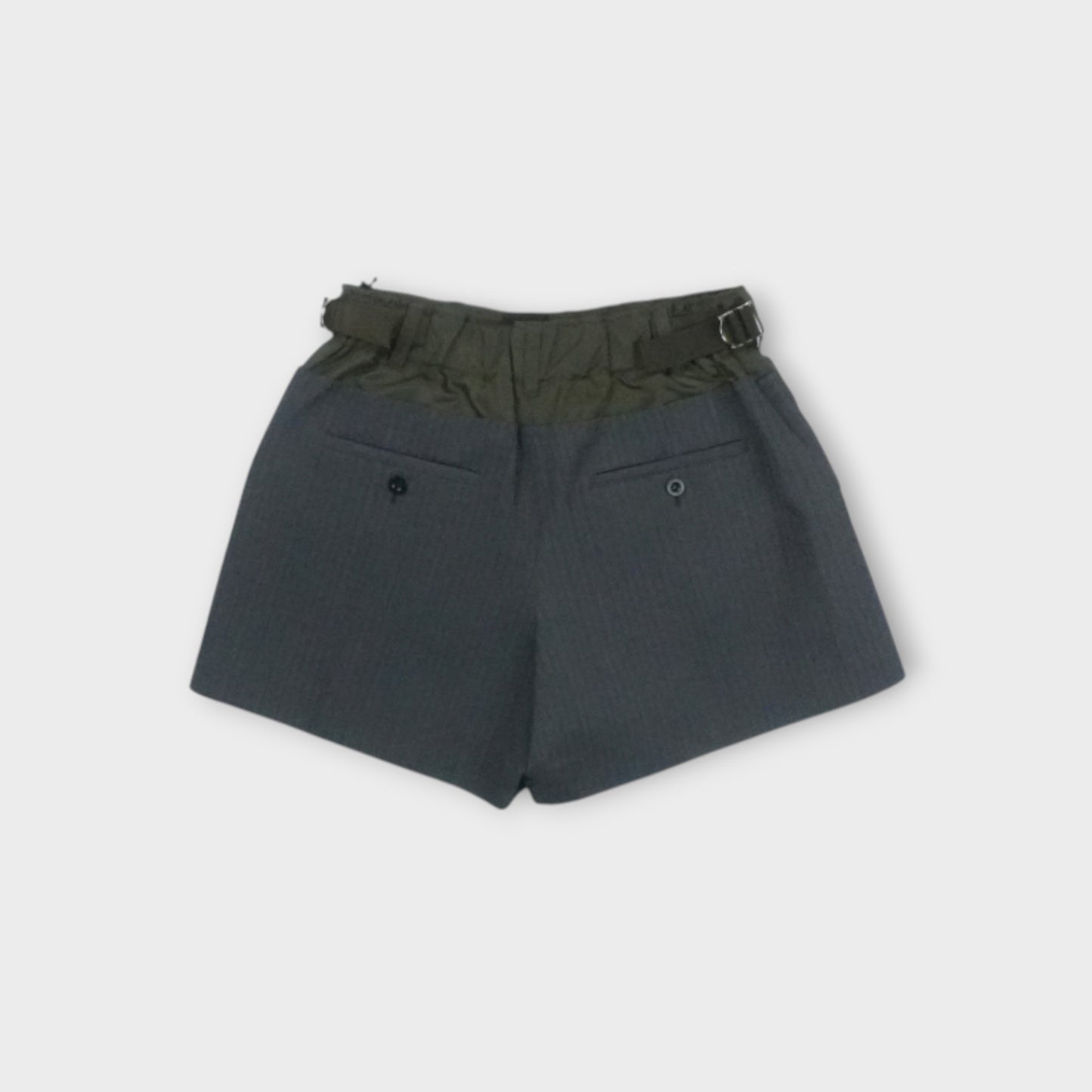 sacai Stripe Doeskin Shorts