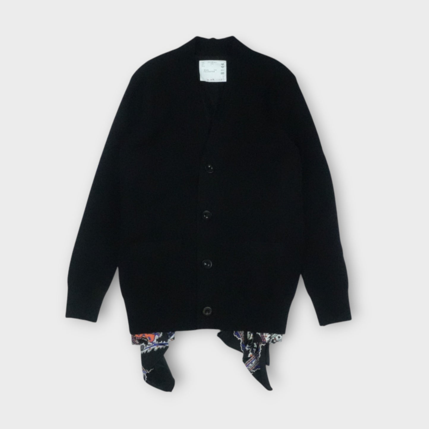 sacai Paisley Print x Wool Knit Cardigan