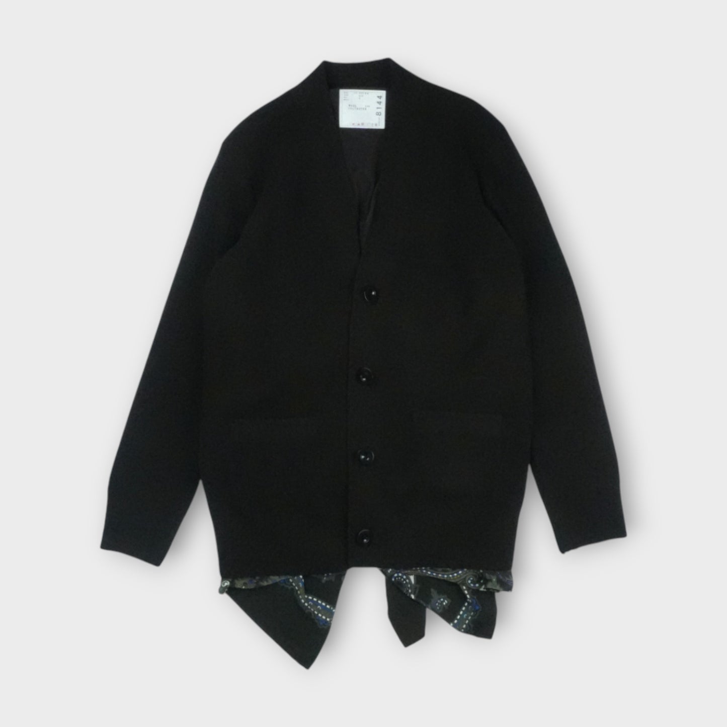 sacai Paisley Print x Wool Knit Cardigan