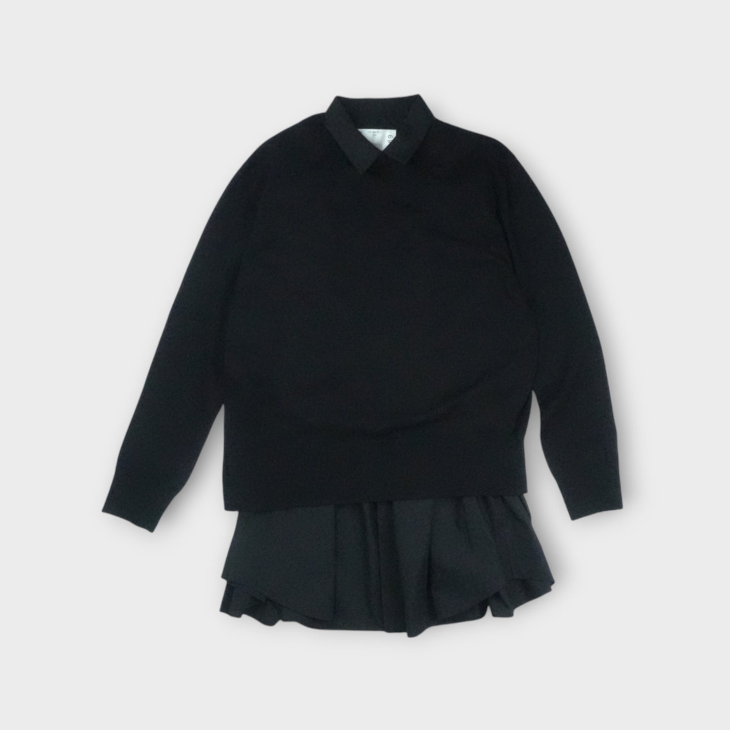 sacai Poplin x Cotton Knit Dress