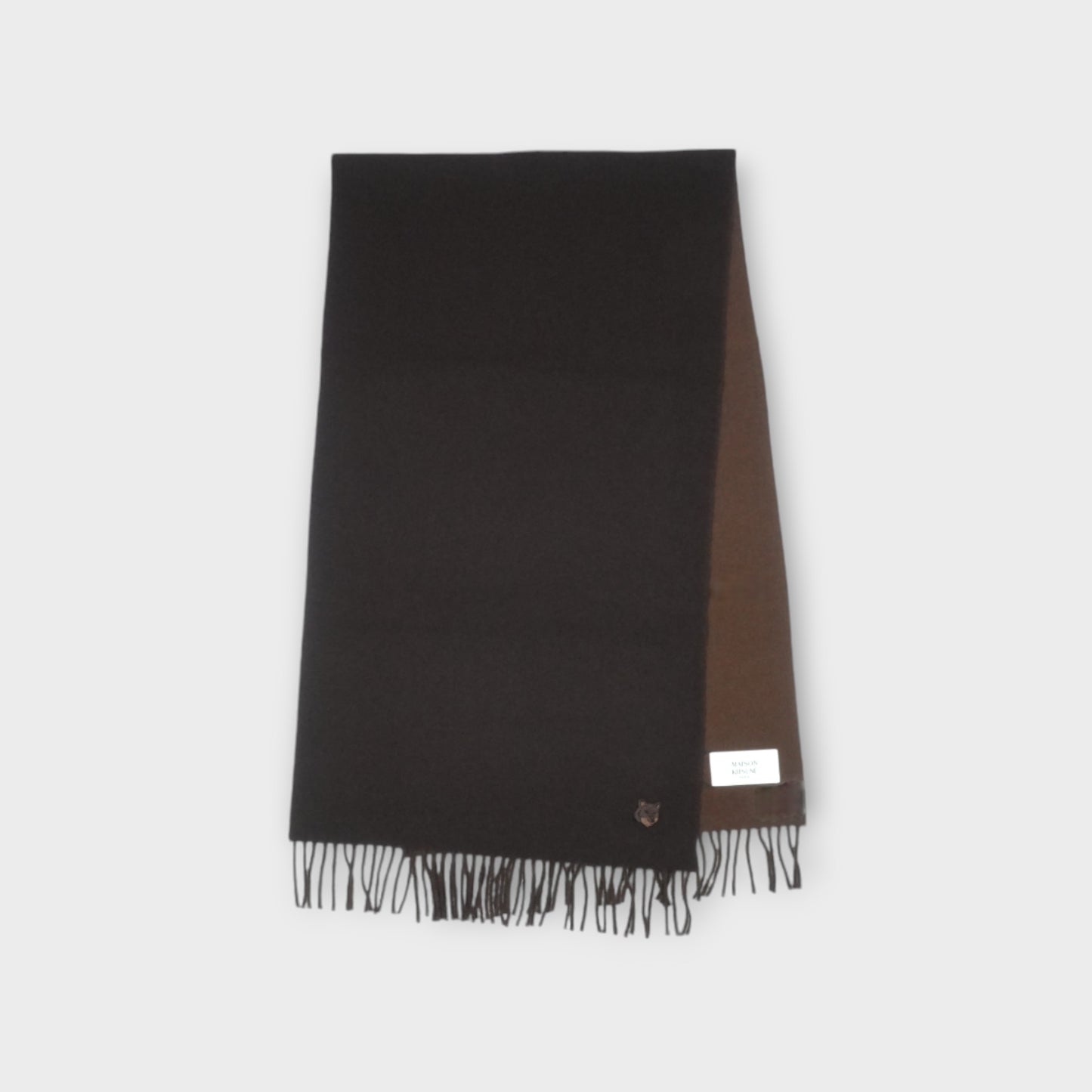 MAISON KITSUNÉ BOLD FOX HEAD DOUBLE FACE SCARF