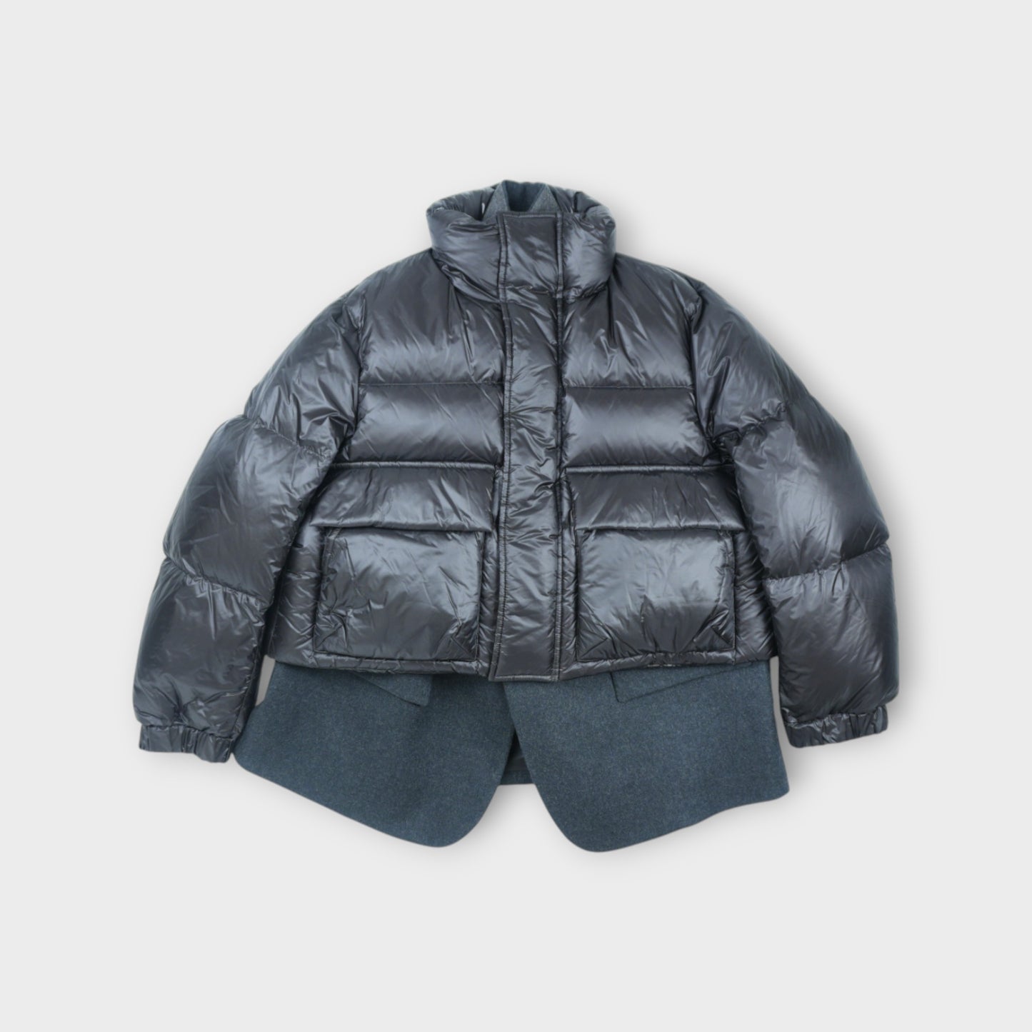 sacai Wool Melton x Puffer Blouson