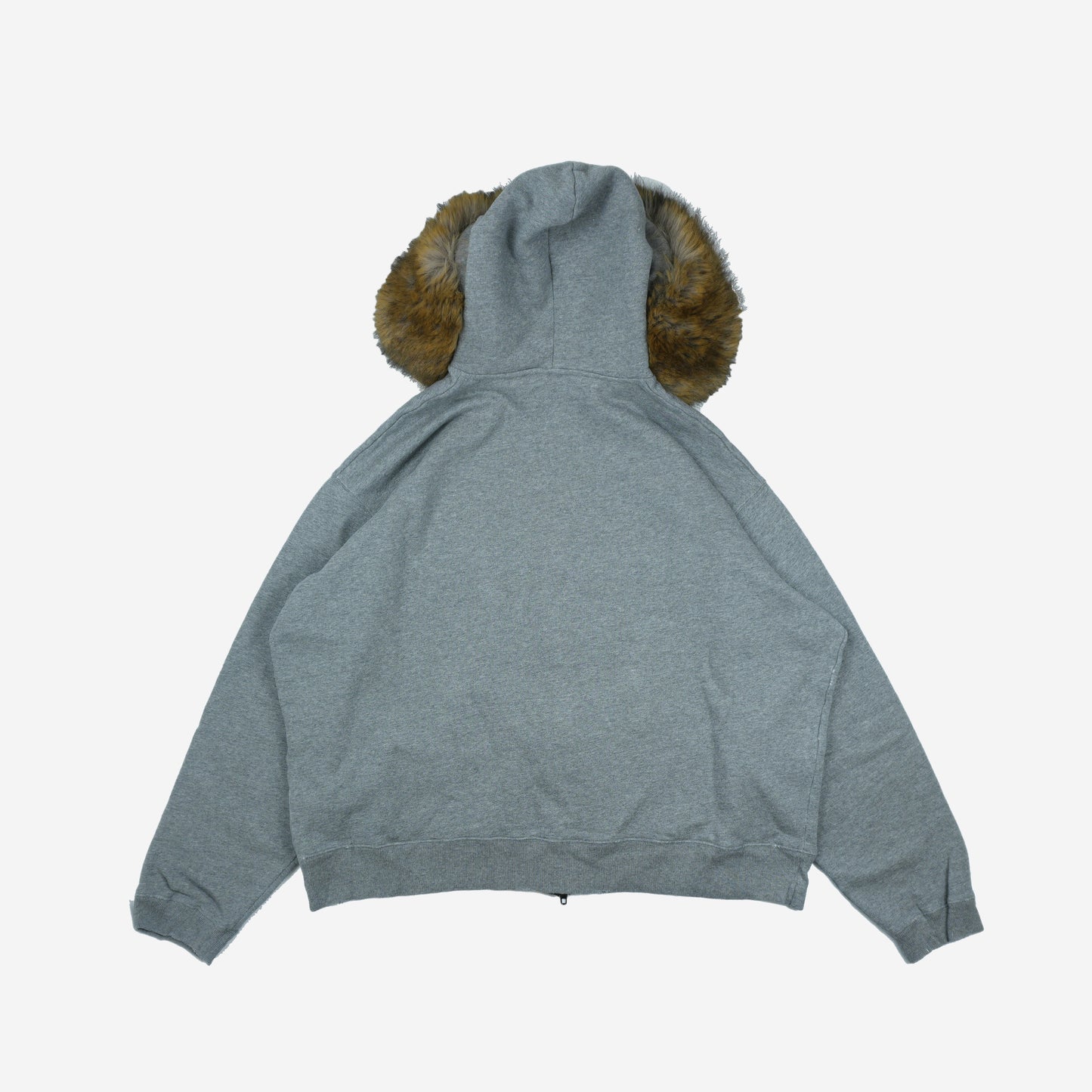 BALENCIAGA Faux-Fur Zip-Up Hoodie