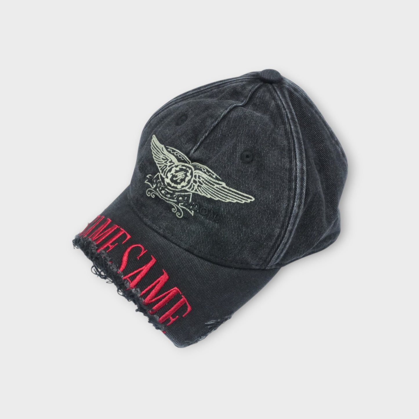 Martine Rose CUT PEAK BLACK CAP
