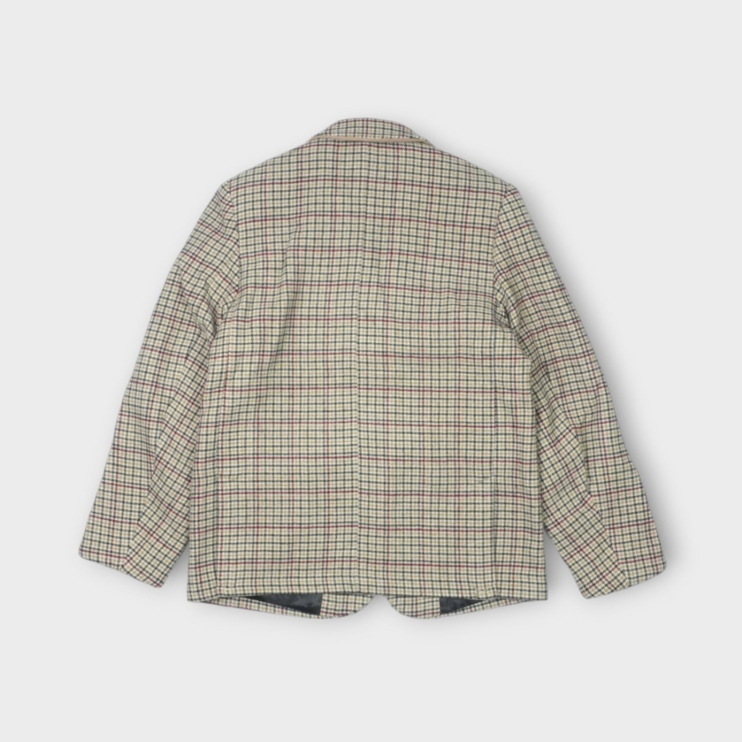 GANNI Check Wool Mix Boxy Blazer