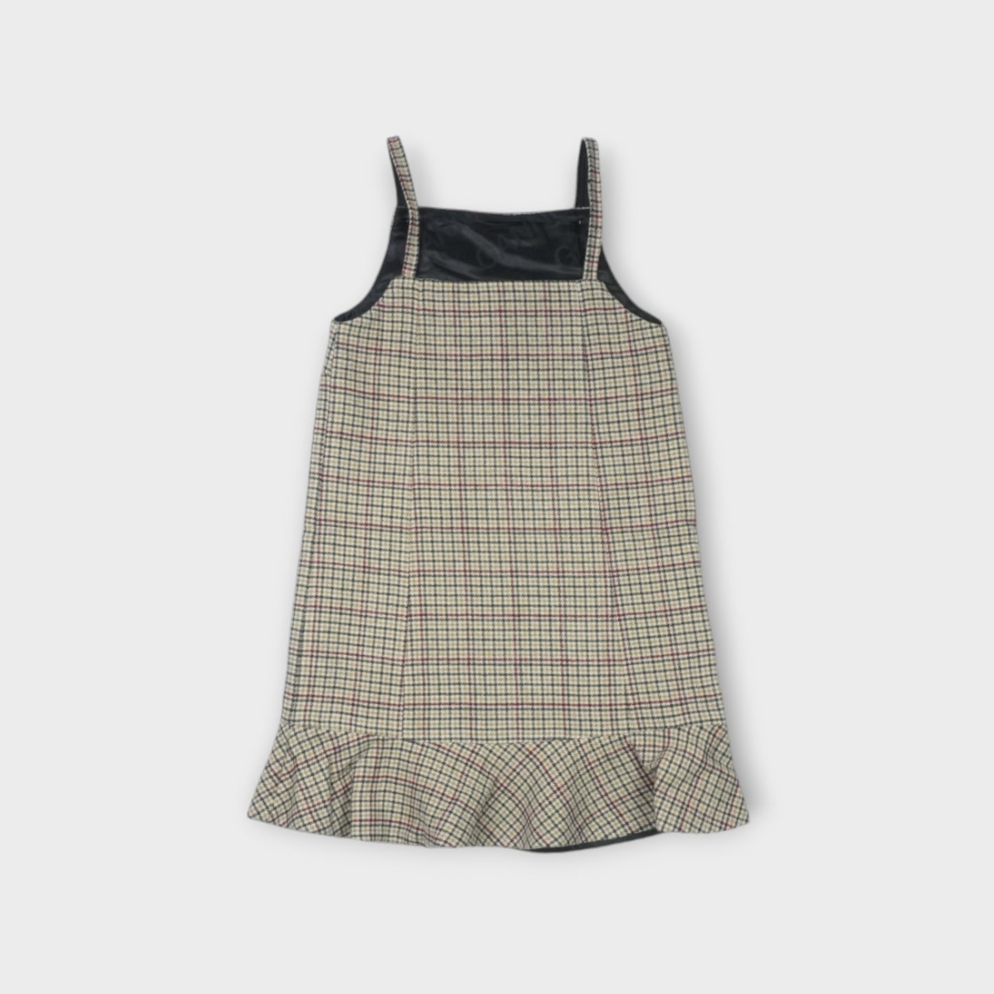 GANNI Check Wool Mix Mini Dress