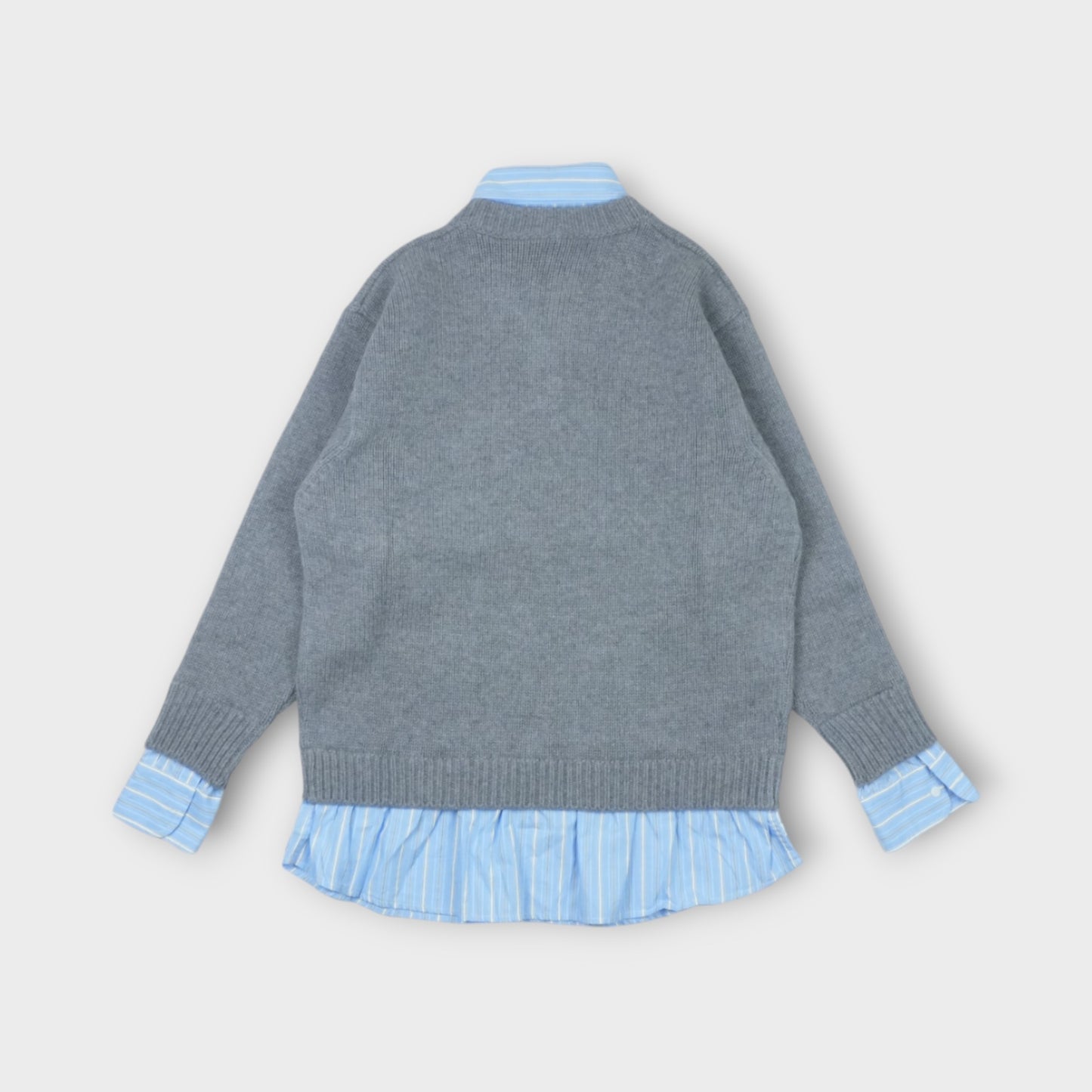 BALENCIAGA Layered Shirt V-Neck Sweater
