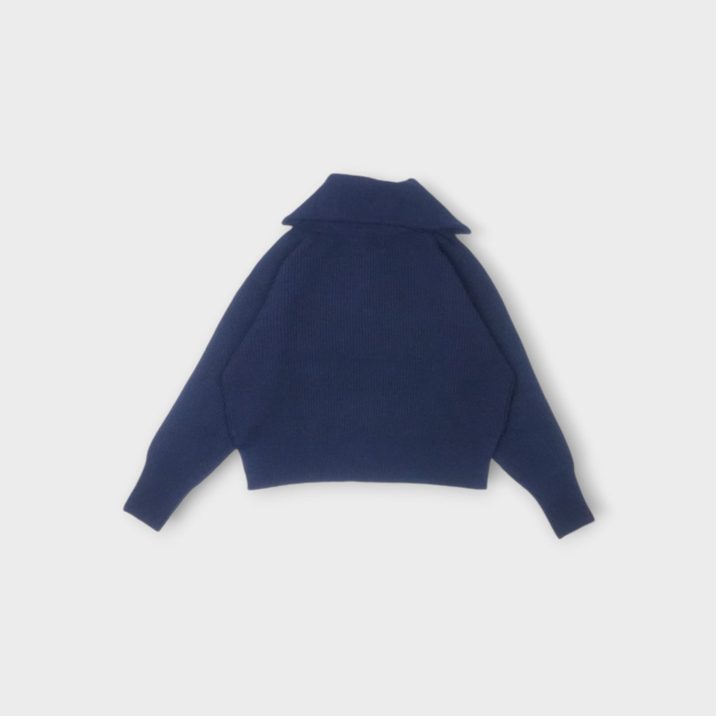 MAISON KITSUNÉ BOLD FOX HEAD PATCH HALF ZIP RIBBED JUMPER