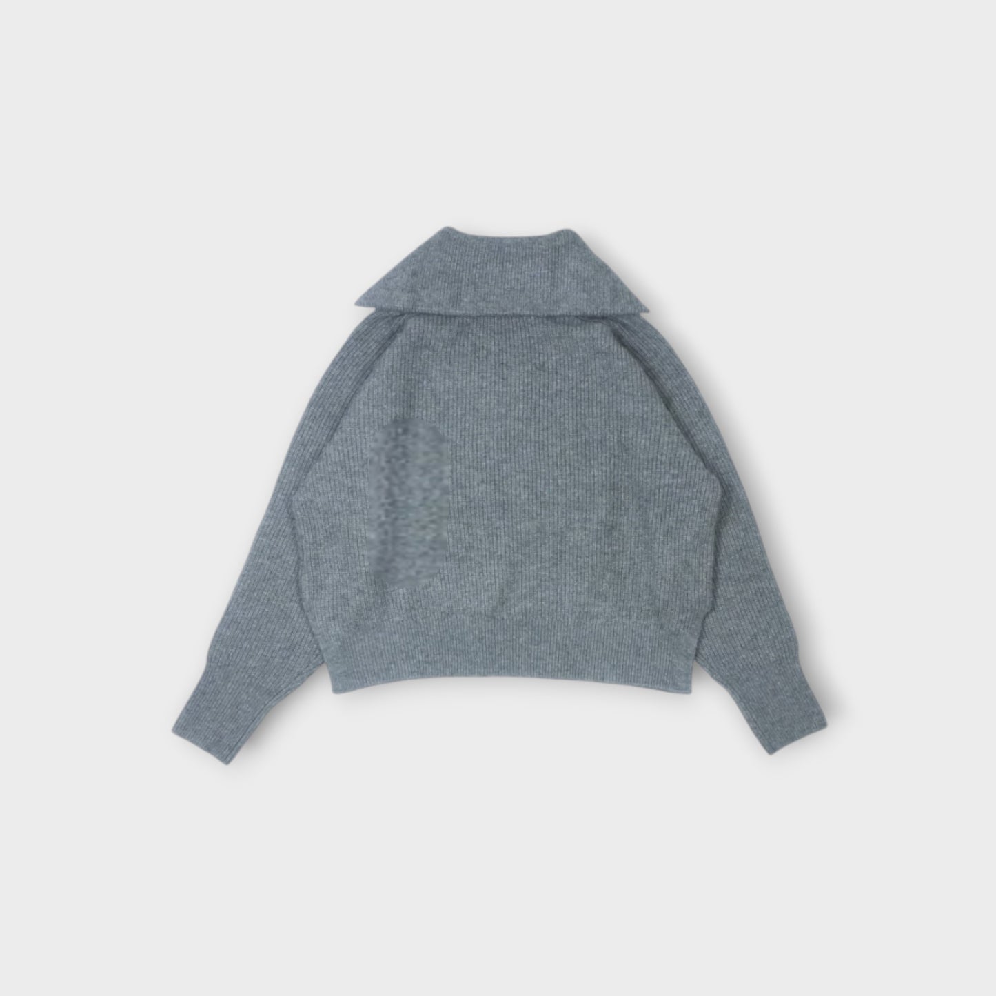 MAISON KITSUNÉ BOLD FOX HEAD PATCH HALF ZIP RIBBED JUMPER