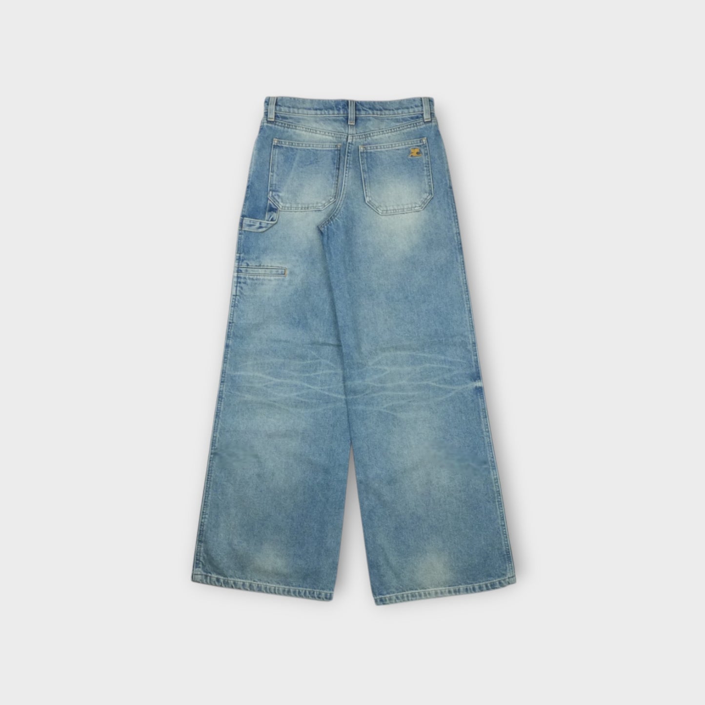 courreges HAMMER DENIM BAGGY PANTS