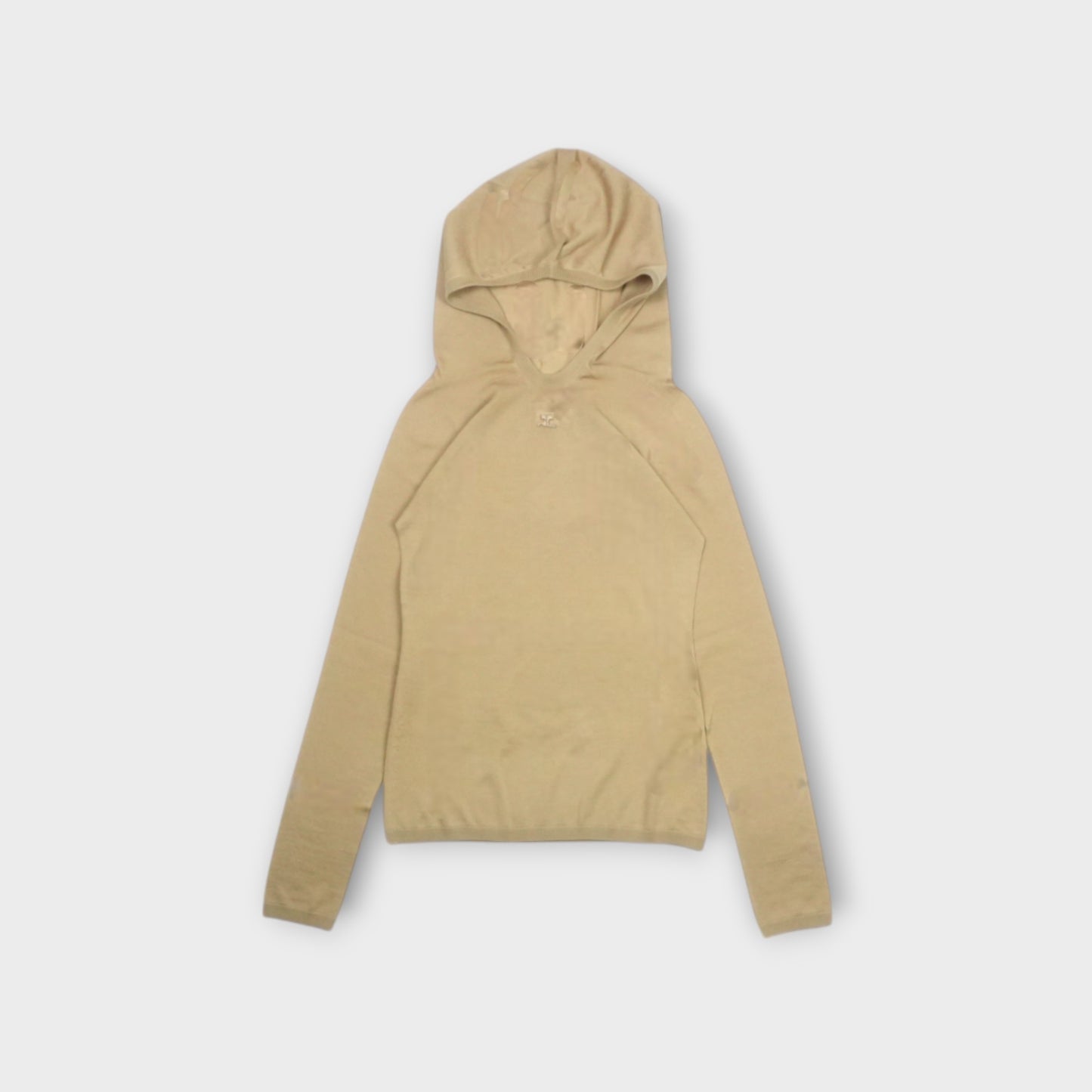 courreges KNIT 2ND SKIN HOODIE
