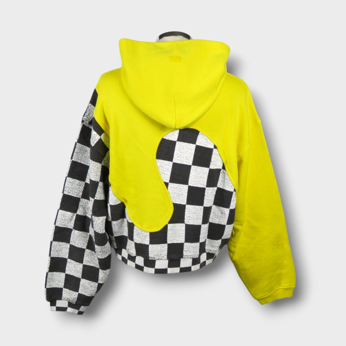 ERL YELLOW CHECKER SWIRLHOODIE KNI