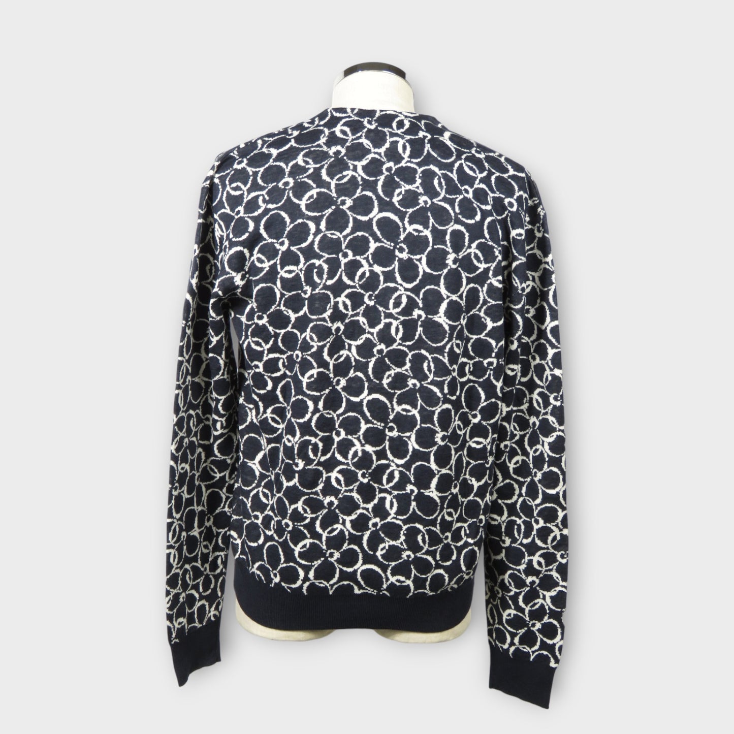MAISON KITSUNÉ ABSTRACT DAISY JACQUARD CARDIGAN
