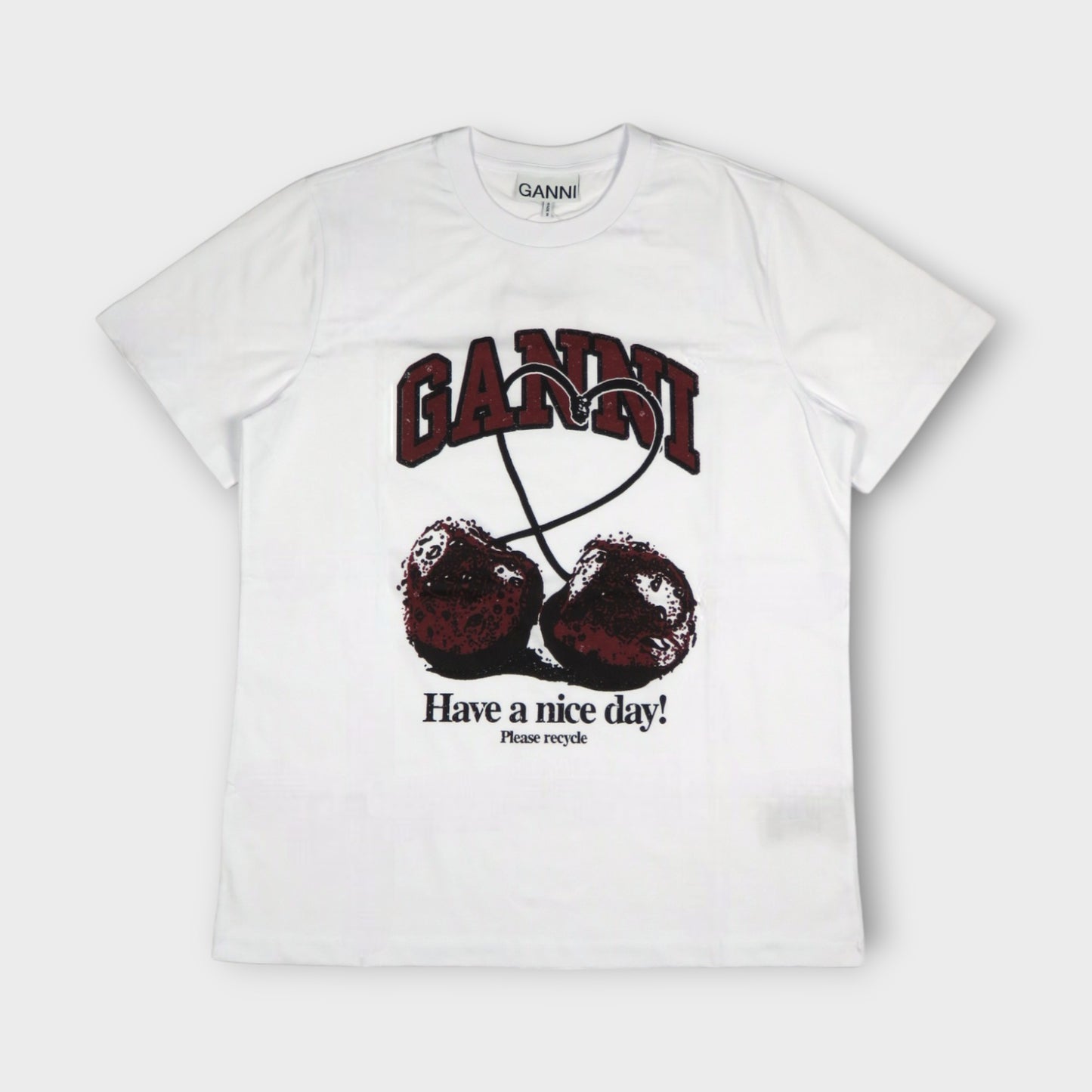 GANNI Basic Jersey Cherry Relaxed T-shirt