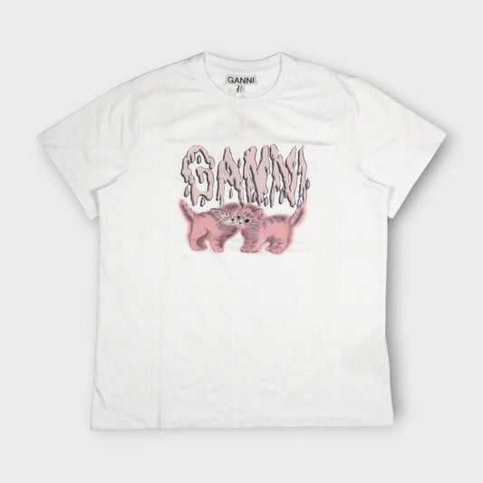 GANNI Basic Jersey Cats Relaxed T-shirt