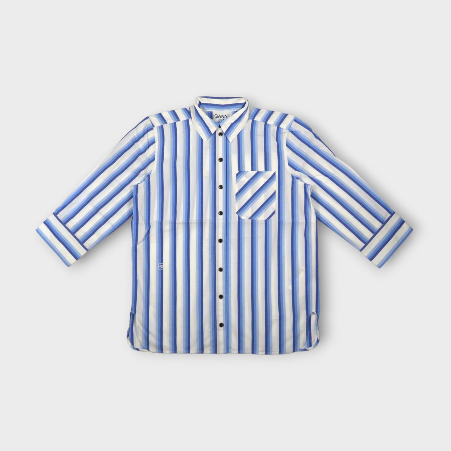 GANNI Stripe Cotton Shirt