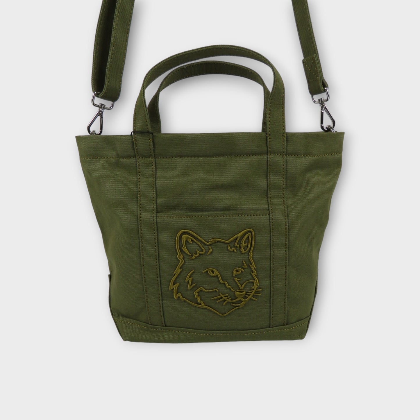 MAISON KITSUNÉ FOX HEAD SMALL TOTE