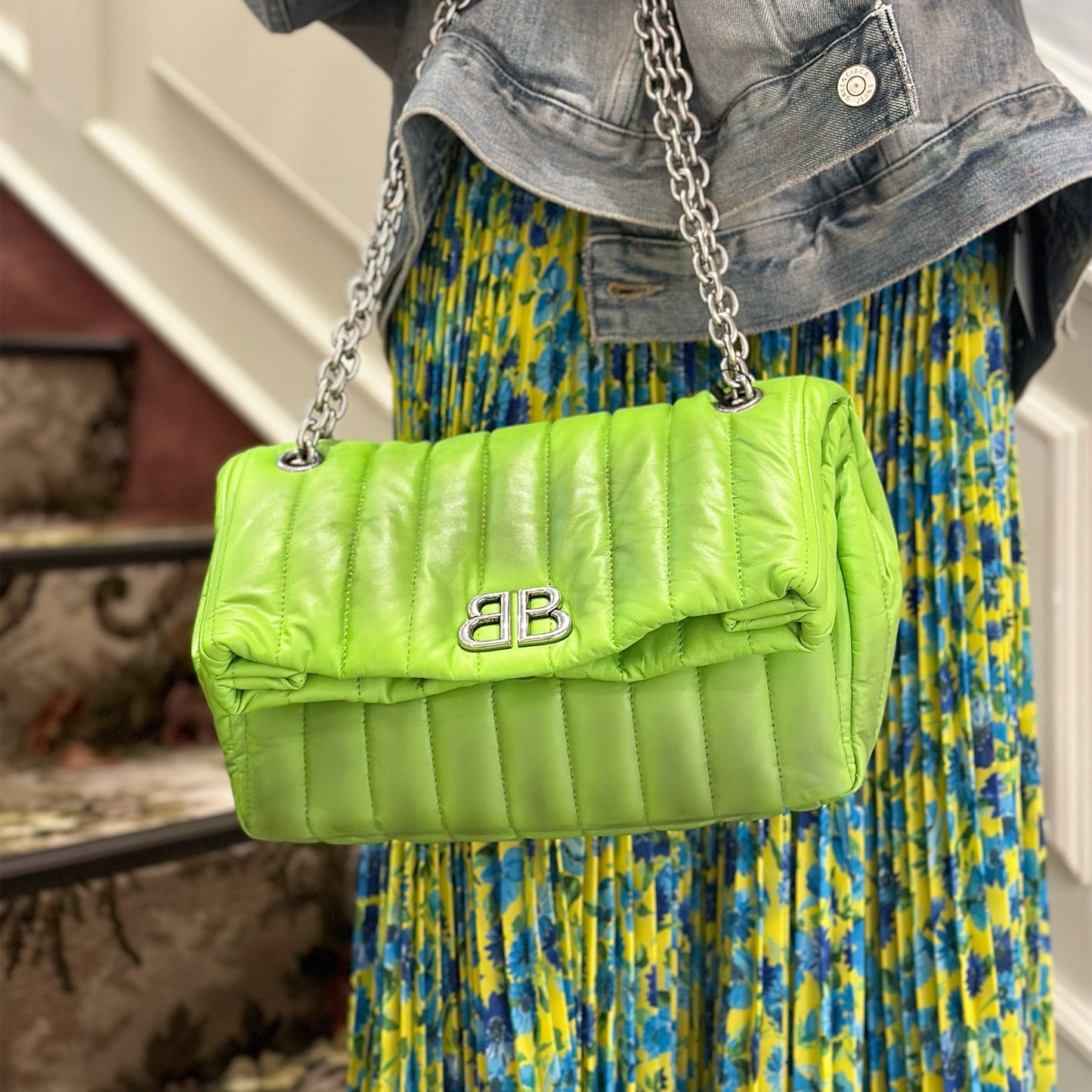 BALENCIAGA MONACO CHAIN BAG S