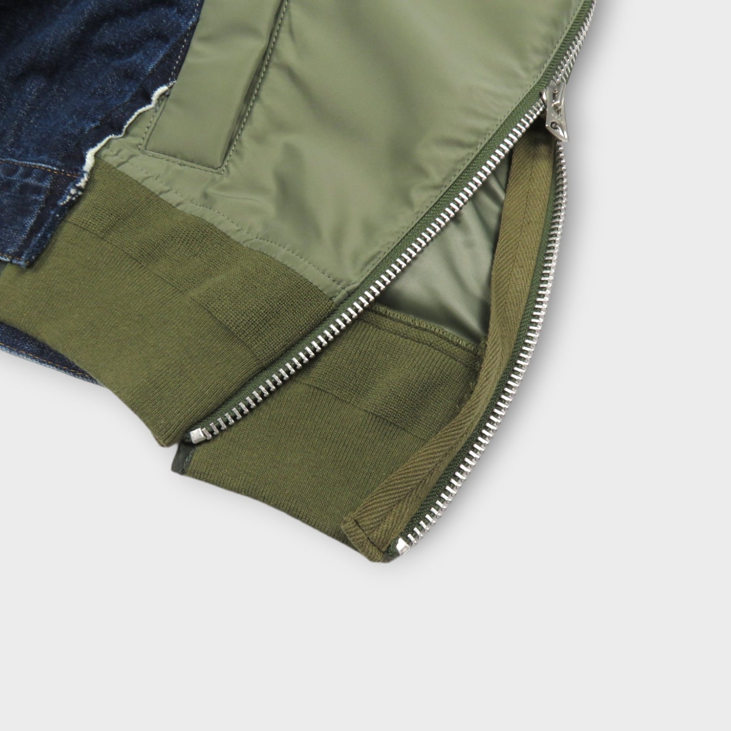 sacai Denim x Nylon Twill Jacket