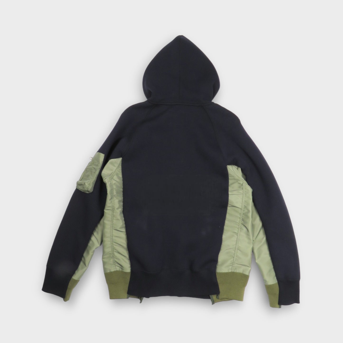 sacai Sponge Sweat x Nylon Twill Hoodie