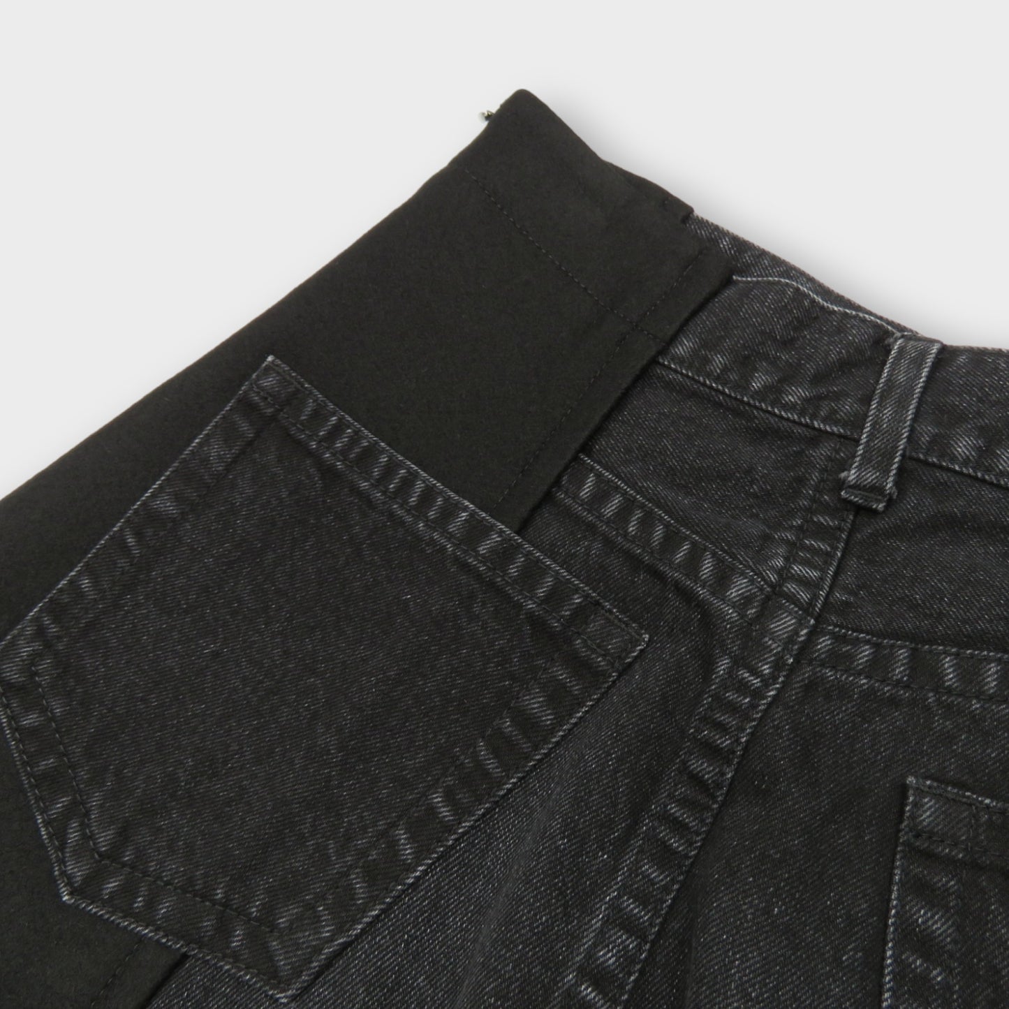 sacai Denim x Wool Melton Skirt