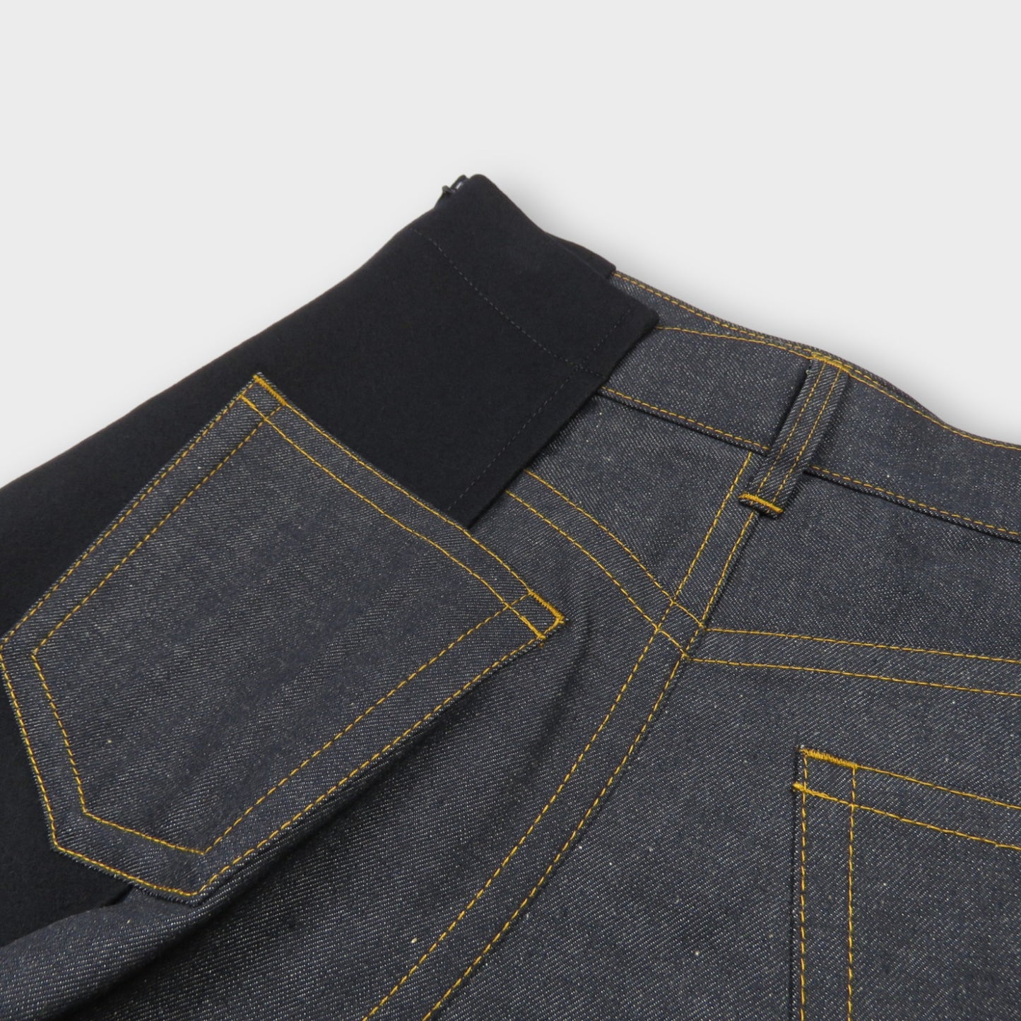 sacai Denim x Wool Melton Skirt