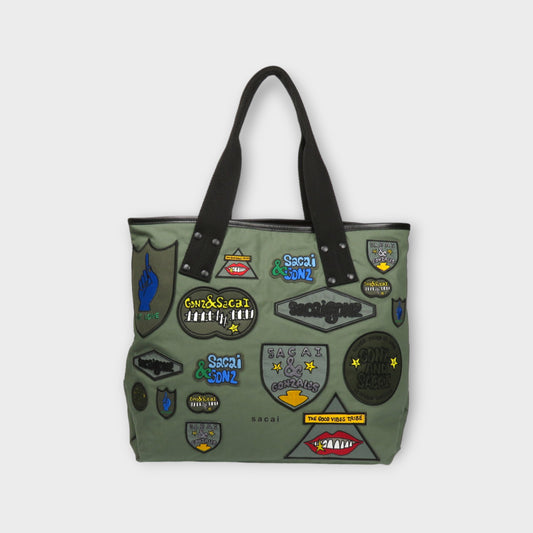 sacai sacai×Gonz Multi Patch Tote Large