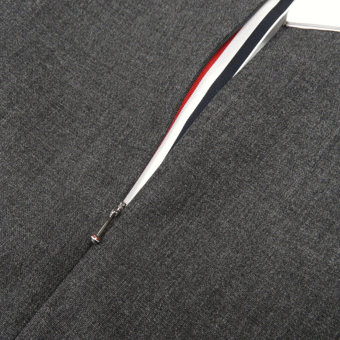 THOM BROWNE THIGH LENGTH MINI SHIFT DRESS W/ COLLAR AND CUFF IN 2 PLY CRISPY WOOL SUITING