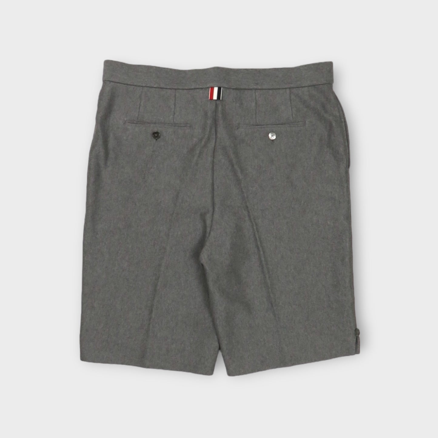 THOM BROWNE BERMUDA SHORTS IN DOUBLE FACE KNIT + ENG RWB STRIPE