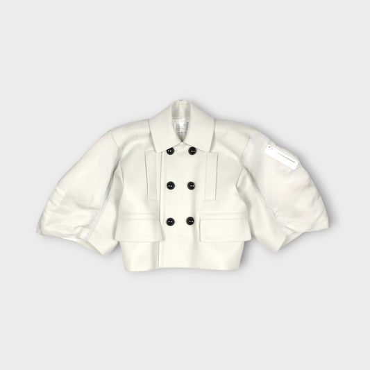 sacai Wool Melton x Nylon Twill Jacket
