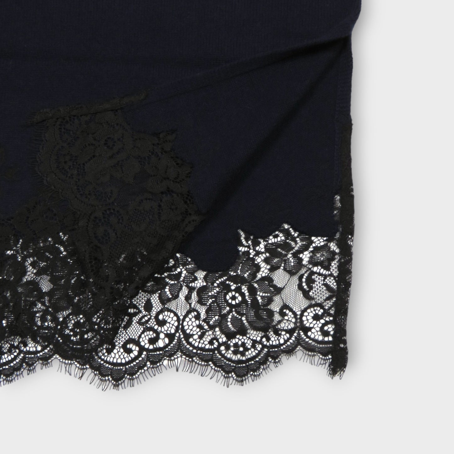 3.1 Phillip Lim LS DRAPED KNIT DRESS W LACE