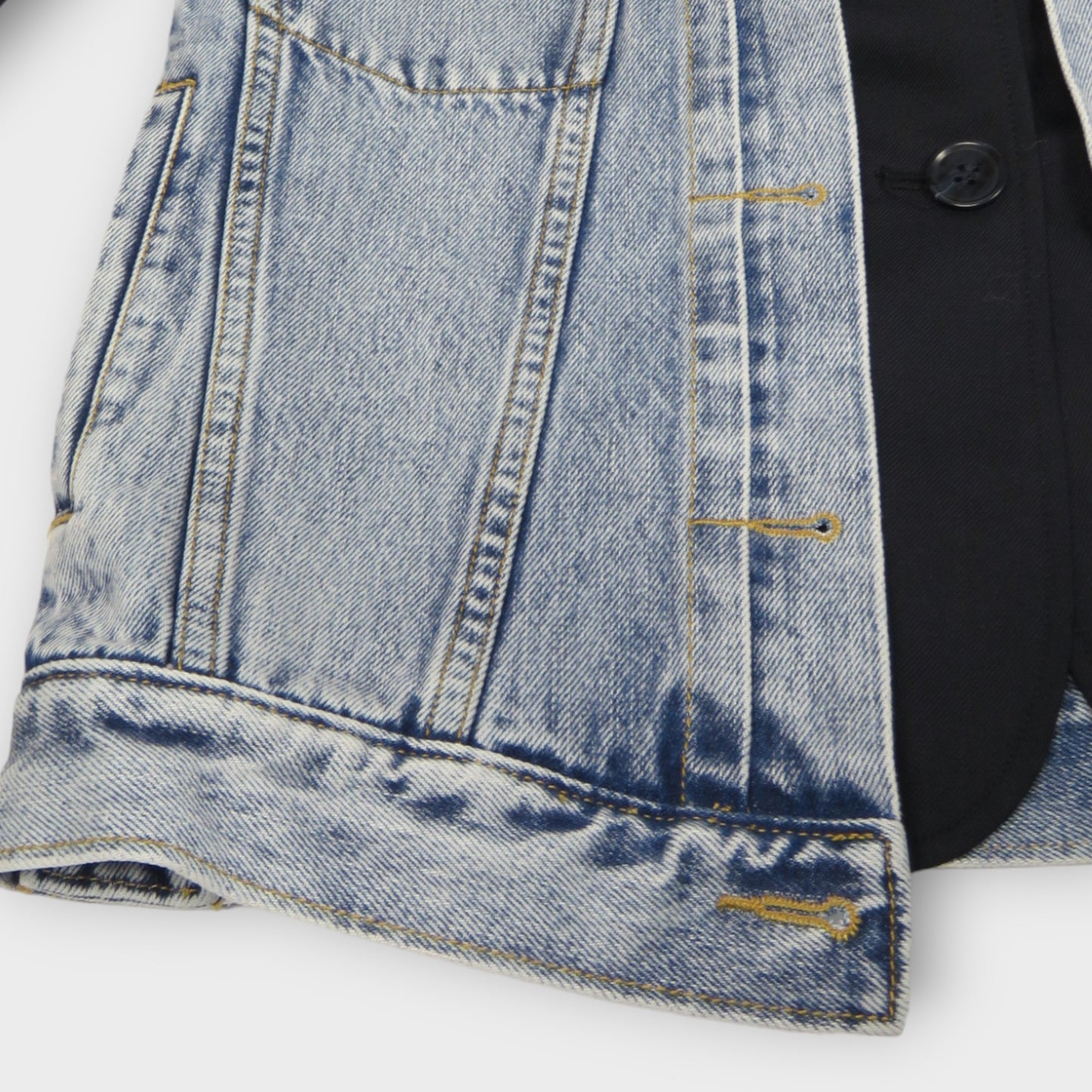 3.1 Phillip Lim DENIM OVERSIZED HYBRID BLAZER W TIES