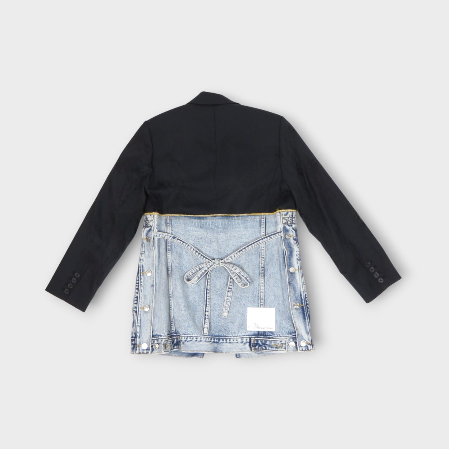 3.1 Phillip Lim DENIM OVERSIZED HYBRID BLAZER W TIES