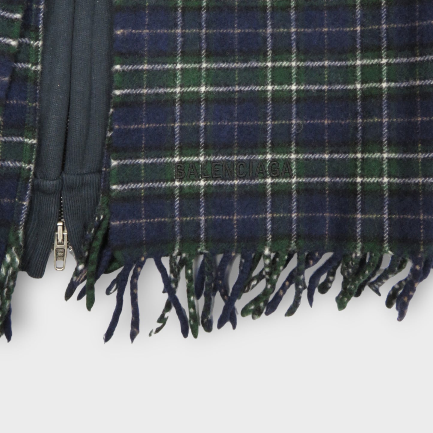 BALENCIAGA Scarf Zip-Up Hoodie