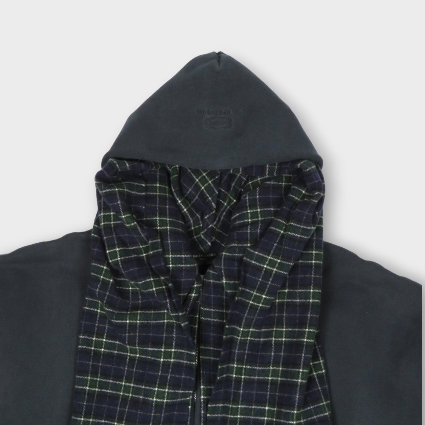 BALENCIAGA Scarf Zip-Up Hoodie
