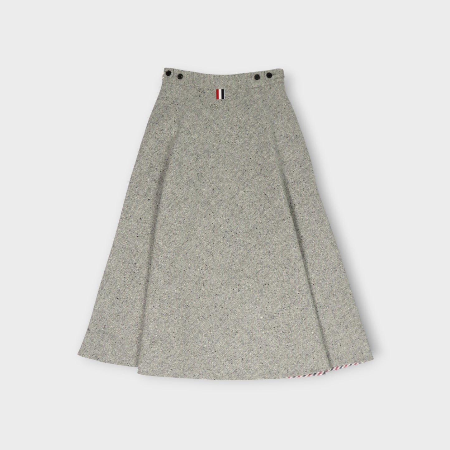 THOM BROWNE A-LINE SIDE TAB SKIRT